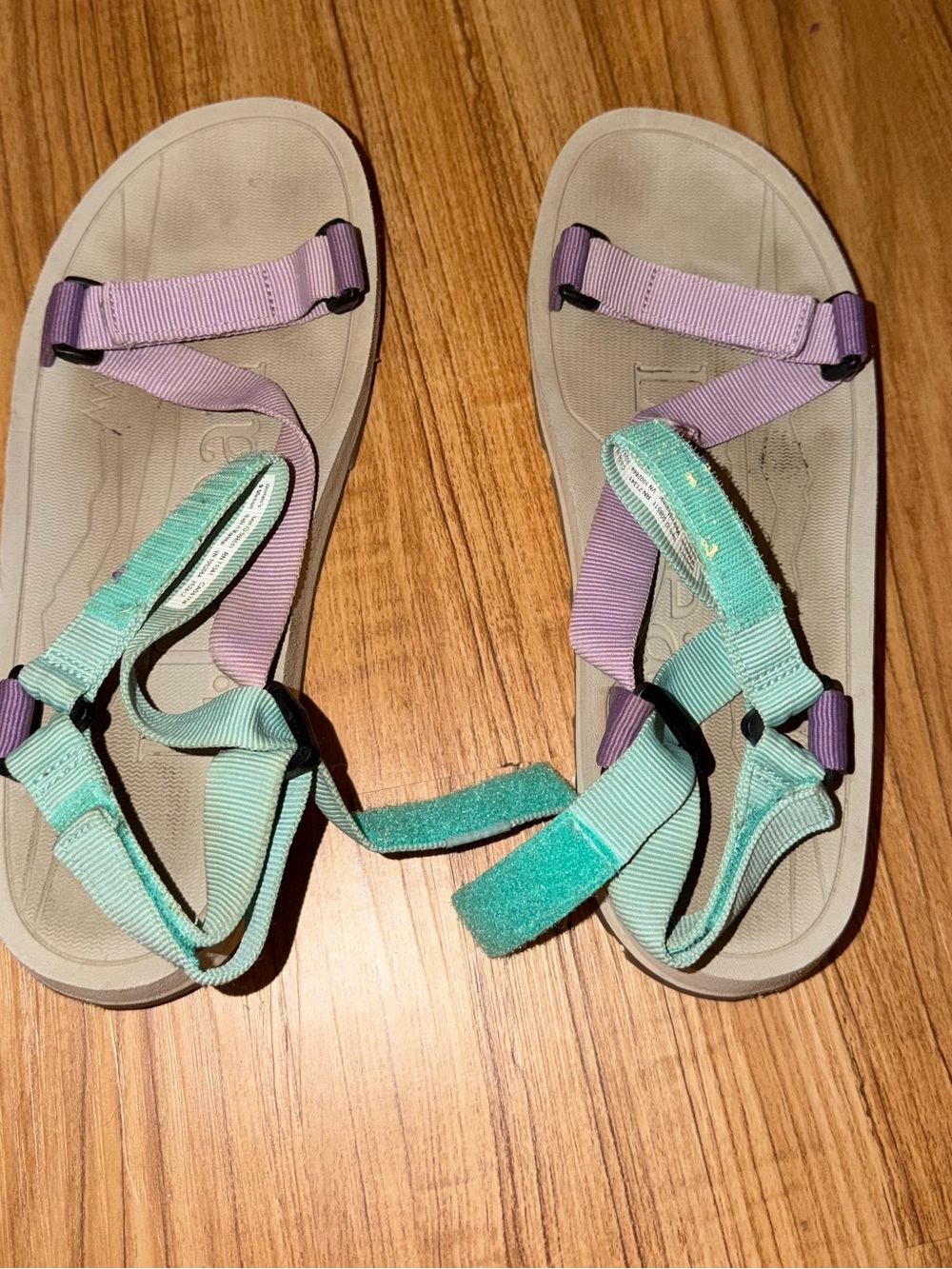 L.L. Bean Mint and Lavender Strapped Sandals